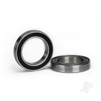 Ball bearings, Black rubber sealed (17x26x5mm) (2 pcs)