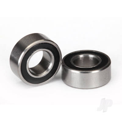 Ball bearings, Black rubber sealed (5x10x4mm) (2 pcs)