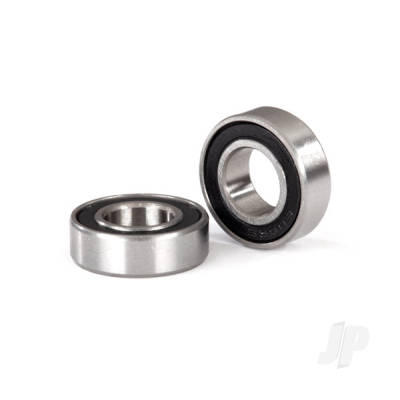 Ball bearings, Black rubber sealed (8x16x5mm) (2 pcs)