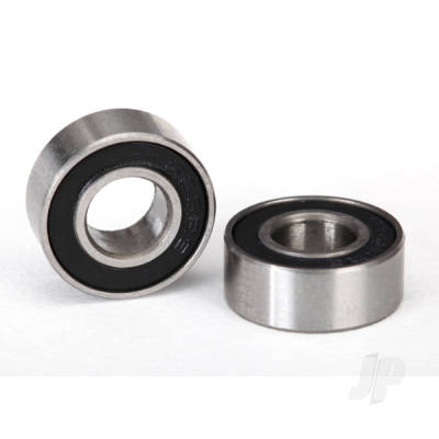 Ball bearings, Black rubber sealed (6x13x5mm) (2 pcs)