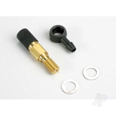 Needle assembly, high-speed (with fuel fitting) / 2.5x1.15mm O-ring (2 pcs) / 5.3x7.8x.6mm crush washer (2 pcs) (TRX 2.5, 2.5R)