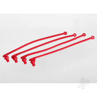 Body clip retainer, Red (4 pcs)