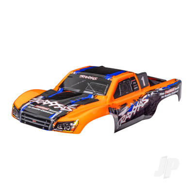 Body, Slash 4X4 (also fits Slash VXL & Slash 2WD), Orange (painted, decals applied) (assembled with front & rear latches for clipless mounting)