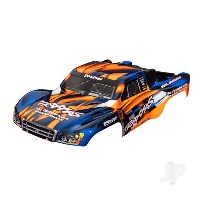 Body, Slash 2WD (also fits Slash VXL & Slash 4X4), Orange & Blue (painted, decals applied)