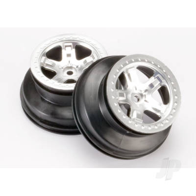 Wheels, SCT Satin Chrome, beadlock style, dual profile (2.2" outer 3.0" inner) (2) (Front)