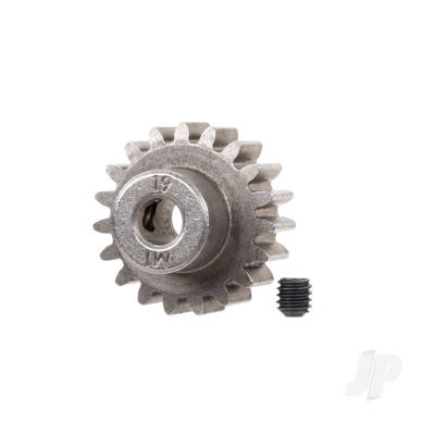 Gear, 19-T pinion (1.0 metric pitch) (fits 5mm shaft)/ set screw (for use only with steel spur gears)