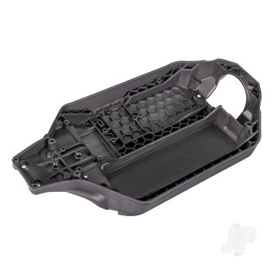 Chassis, Charcoal Grey (162mm long battery compartment) (fits flat style battery packs) (use only with #7430R front bulkhead & #6726X battery hold-down)