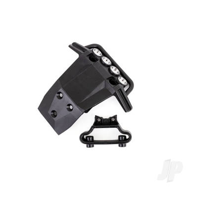 Bumper, Front / bumper support (fits 4WD Rustler) (for LED light kit installation)