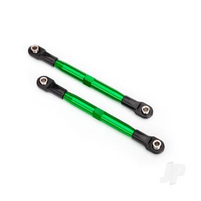 Toe links (Tubes Green-anodised, 7075-T6 aluminium, stronger than Titanium) (87mm) (2 pcs) / rod ends (4 pcs) / aluminium wrench (1pc)