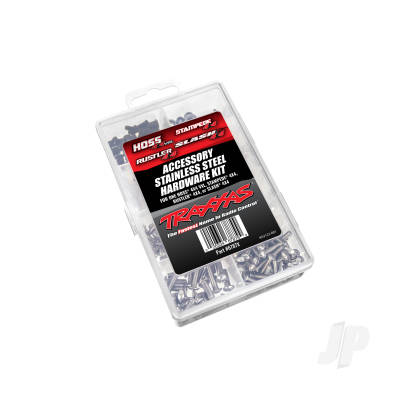 Hardware kit, stainless steel, Hoss 4X4 VXL/Slash 4X4/Stampede 4X4/Rustler 4X4 (contains all stainless steel hardware used on Hoss 4X4 VXL, Slash 4X4, Stampede 4X4, or Rustler 4X4)