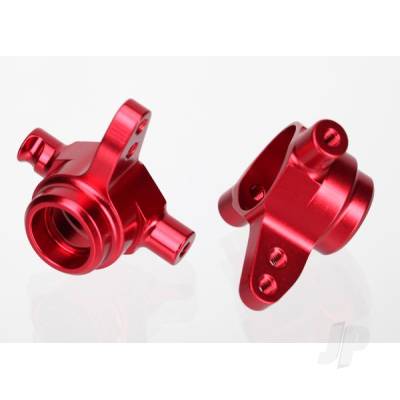 Steering blocks, 6061-T6 aluminium (Red-anodised), left & right