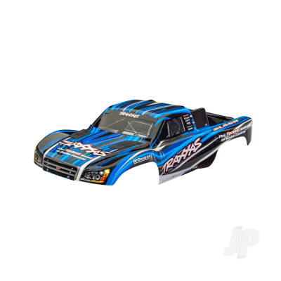 Body, Slash 4X4 (also fits Slash VXL & Slash 2WD), Blue (painted, decals applied) (assembled with front & rear latches for clipless mounting)