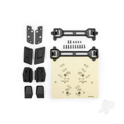 Body conversion kit, Slash 2WD/Slash 4X4 (includes front & rear latch mounts, latches, hardware) (for clipless mounting)