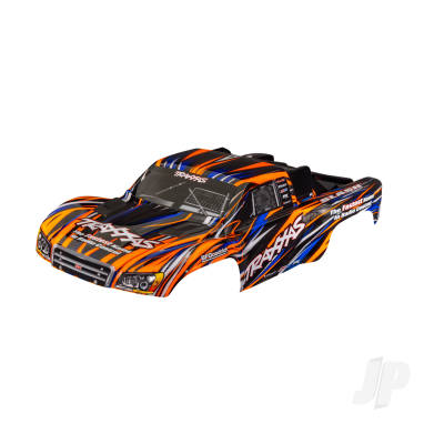 Body, Slash 4X4 (also fits Slash VXL & Slash 2WD), Orange (painted, decals applied) (assembled with front & rear latches for clipless mounting)