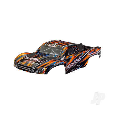 Body, Slash 4X4 (also fits Slash VXL & Slash 2WD), orange (painted, decals applied) (assembled with front & rear latches for clipless mounting)