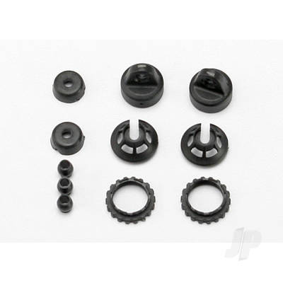 Caps & spring retainers, GTR shock (upper cap (2 pcs) / hollow balls (4 pcs) / bottom cap (2 pcs) / upper retainer (2 pcs) / lower retainer (2 pcs))
