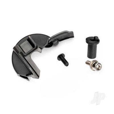 Cover, gear / motor mount hinge post / 3x10mm CS with split and flat washers (1pc) / 3x8mm BCS (1pc)