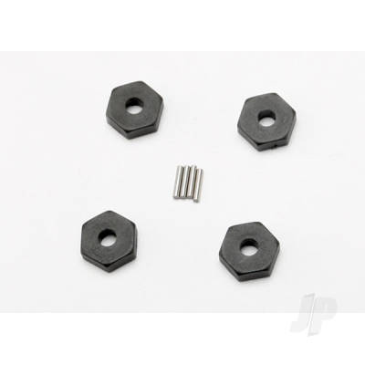 Wheel Hubs, hex (4 pcs) / axle pins (1.5x8mm) (4 pcs)
