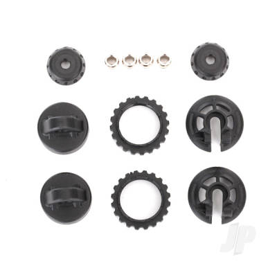 Caps & spring retainers, GTR shock (upper cap (2 pcs) / hollow balls (4 pcs) / bottom cap (2 pcs) / upper retainer (2 pcs) / lower retainer (2 pcs))