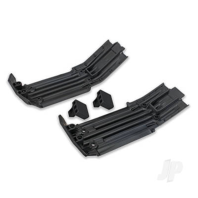 Skid plate, Front (1pc), Rear (1pc) / rubber impact cushion (2 pcs)
