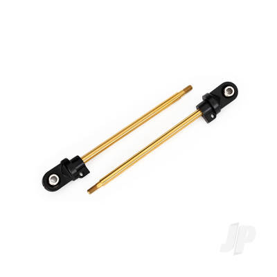 Shaft, GTX shock, TiN-coated (2 pcs) (assembled with rod ends and Steel hollow balls)