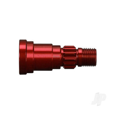 Stub axle, aluminium (Red-anodised) (1pc) (use only with #7750X driveshaft)