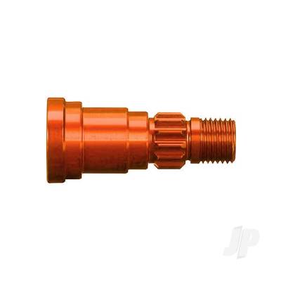 Stub axle, aluminium (Orange-anodised) (1pc) (use only with #7750X driveshaft)