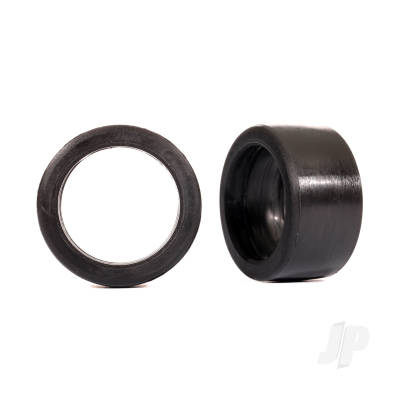 Tyres, rubber (2) (fits Traxxas #7775X wheelie bar wheels)