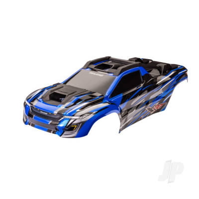 Body, XRT, Blue (painted, decals applied) (assembled with front & rear body supports for clipless mounting, roof & hood skid pads)