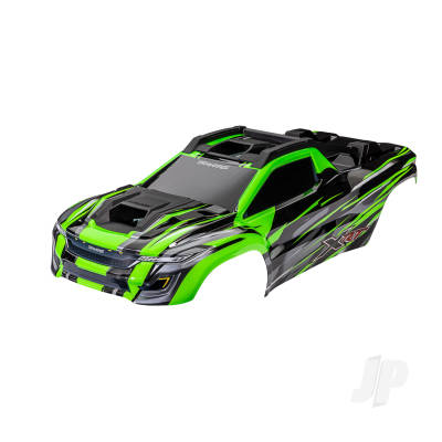 Body, XRT, Green (painted, decals applied) (assembled with front & rear body supports for clipless mounting, roof & hood skid pads)