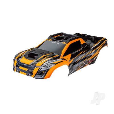Body, XRT, Orange (painted, decals applied) (assembled with front & rear body supports for clipless mounting, roof & hood skid pads)
