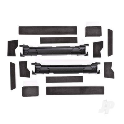 Battery hold-down / battery compartment spacers / foam pads