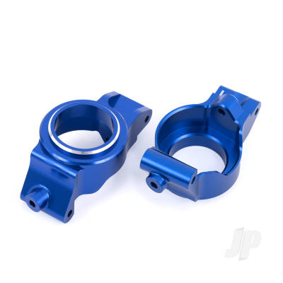 Caster blocks (c-hubs), 6061-T6 aluminium (Blue-anodised), left & right