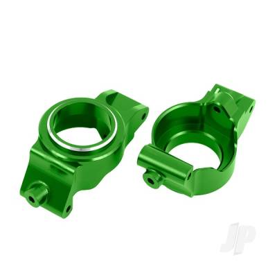 Caster blocks (c-hubs), 6061-T6 aluminium (Green-anodised), left & right