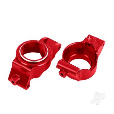 Caster blocks (c-hubs), 6061-T6 aluminium (Red-anodised), left & right