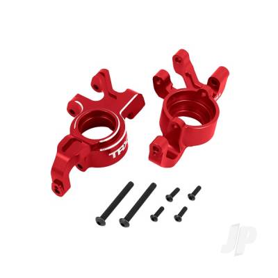 Steering blocks, 6061-T6 aluminium (Red-anodised), left & right