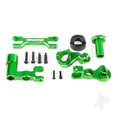 Steering bellcranks (left & right) / drag link (6061-T6 aluminium, Green-anodised) (fits XRT)