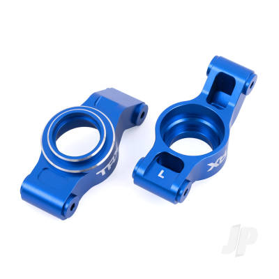 Carriers, stub axle (Blue-anodised 6061-T6 aluminium) (left & right)
