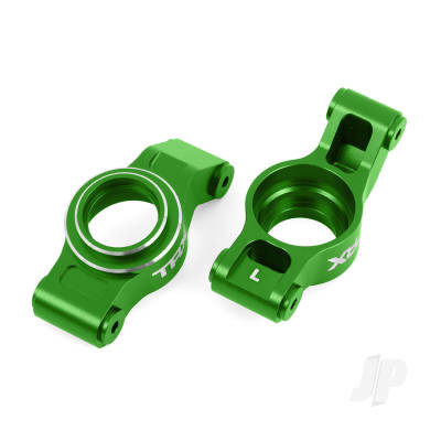 Carriers, stub axle (Green-anodised 6061-T6 aluminium) (left & right)
