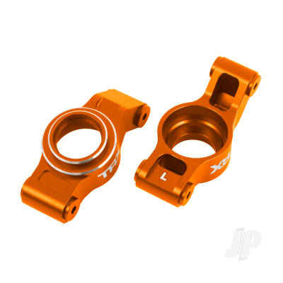Carriers, stub axle (Orange-anodised 6061-T6 aluminium) (left & right)
