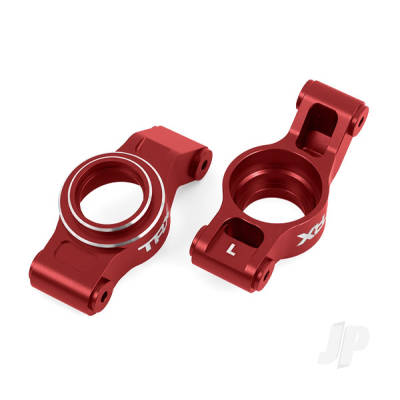 Carriers, stub axle (Red-anodised 6061-T6 aluminium) (left & right)