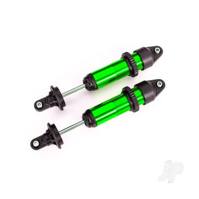 Shocks, GTX, medium (aluminium, Green-anodised) (fully assembled without springs) (2 pcs)