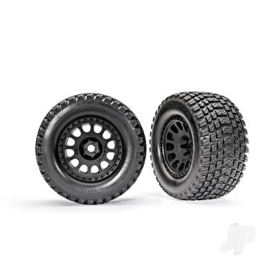 Wheels & Tyres, Assembled, Glued (XRT Race Black wheels, Gravix Tyres, foam inserts) (left & right)