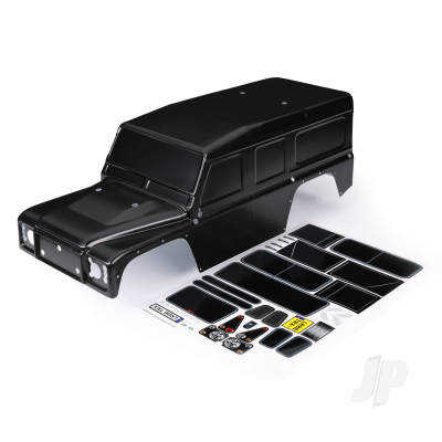 Body, Land Rover Defender, Black (painted) / decals