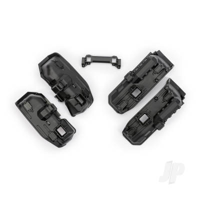 Fenders, inner (narrow), front & rear (2 each), rock light covers (8), battery plate, body mount, 3x8 flat-head screws (4), 2.5x6 CS (10) (for clipless body mounting)