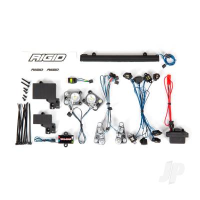 LED light set, complete with power supply (contains headlights, tail lights, roof light bar, rock lights & distribution block) (fits #8011 body)