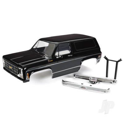 Body, Chevrolet Blazer (1979), complete (Black) (includes grille, side mirrors, door handles, windshield wipers, front & rear bumper, decals, clipless mounting) (requires #8072X inner fenders)