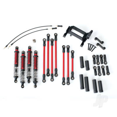 Long Arm Lift Kit, TRX-4, complete (includes Red powder coated links, Red-anodised shocks)