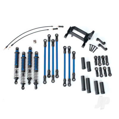 Long Arm Lift Kit, TRX-4, complete (includes Blue powder coated links, Blue-anodised shocks)