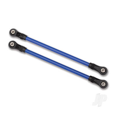 Suspension links, Rear lower, Blue (2 pcs) (5x115mm, powder coated Steel) (assembled with hollow balls) (for use with #8140X TRX-4 Long Arm Lift Kit)